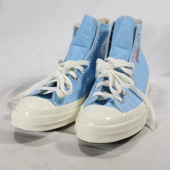 RARE Comme des Garçons PLAY x Chuck 70 High Bright Blue NEW Sz 10.5 US Men - Picture 5 of 15